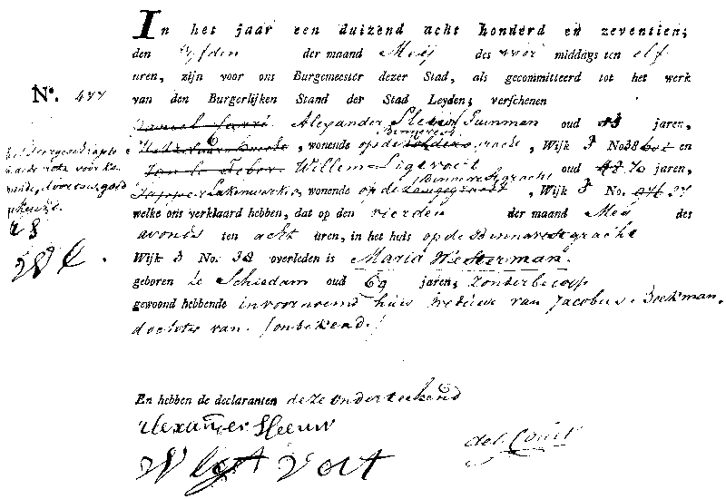 18170505 ovl akte 477 Maria Westerman wd Jacobus Beekman